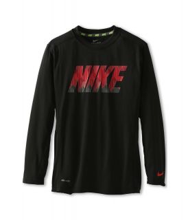 Nike Kids Speed Fly GFX Long Sleeve Top Boys Long Sleeve Pullover (Black)
