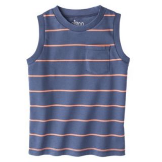 Circo Infant Toddler Boys Striped Muscle Tee   Indie Blue 18 M