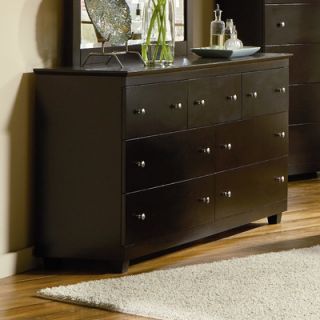 Atlantic Furniture Miami 7 Drawer Dresser with Mirror AC747021 Finish Espresso