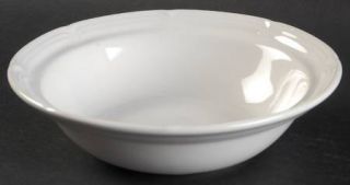 International White Ice Coupe Cereal Bowl, Fine China Dinnerware   All White,Emb