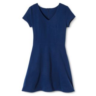 Merona Womens Textured Knit Dress   Waterloo Blue   XS