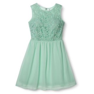 Xhilaration Juniors Daisy Organza Dress   Mint XS(1)