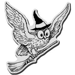 Stampendous Halloween Cling Rubber Stamp : Wicked Owl