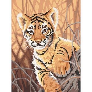 Dimensions Learn To Paint Tiger Cub Paint By Number Kit