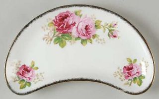 Royal Albert American Beauty (White Background) Crescent Salad Plate, Fine China
