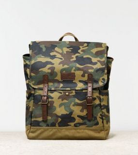 Camo Print AEO Canvas Backpack, Mens One Size