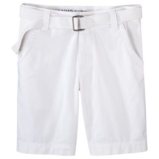 Mossimo Supply Co. Mens Belted Flat Front Shorts   Fresh White 26