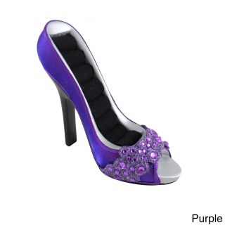 Jacki Design Dazzling Gems Peep toe Shoe Ring Holder (PinkDimensions: 4 inches high x x 2 inches wide x 5 inches longImported )