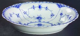 Lipper & Mann (L & M) Blue Fjord (Scalloped) 10 Oval Vegetable Bowl, Fine China