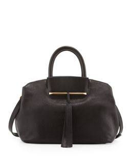 Gloria Small East/West Leather Tote Bag, Black   B Brian Atwood