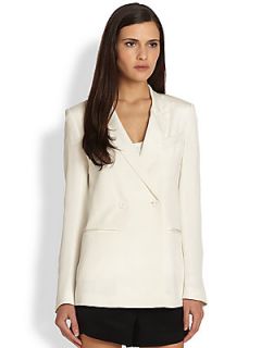 Theory Jannison Double Breasted Blazer   Off White