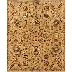 Evan Gold And Rust Traditional Area Rug (83 X 113)