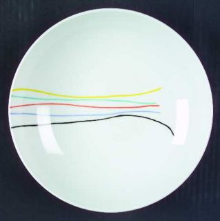 Studio Nova Color Threads Coupe Soup Bowl, Fine China Dinnerware   Multicolor Li