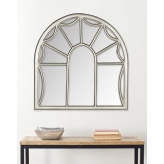 Safavieh Palladian Pewter Mirror (Pewter Materials Wood and glassFinish Pewter Dimensions 33 inches high x 32 inches wide x 0.79 inches deepMirror Only Dimensions 30 inches wide by 31 inches heightThis product will ship to you in 1 box.Furniture arriv