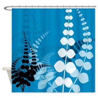  Modern Teal Floral Shower Curtain  Use code FREECART at Checkout