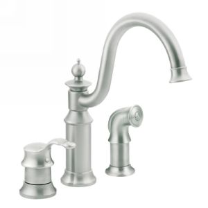 Moen S711CSL Waterhill One Handle Kitchen Faucet with Side Spray