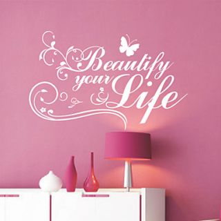 Words Beautiful Life Wall Stickers