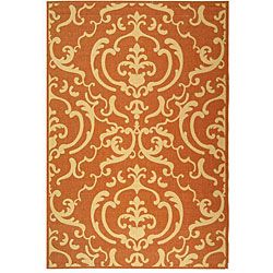Indoor/ Outdoor Bimini Terracotta/ Natural Rug (710 X 11) (RedPattern: GeometricMeasures 0.25 inch thickTip: We recommend the use of a non skid pad to keep the rug in place on smooth surfaces.All rug sizes are approximate. Due to the difference of monitor