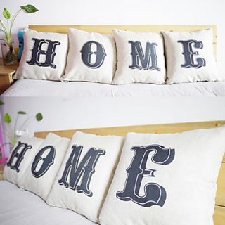 Set of 4 Moderb H O M E Letters in House Decorative Pillow Covers