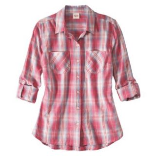 Mossimo Supply Co. Juniors Plaid Shirt   Red XSM