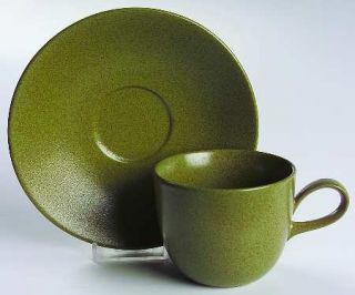 Lindt Stymeist Moss Flat Cup & Saucer Set, Fine China Dinnerware   Craft Works,M