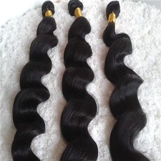 Mixed Lengths 12 14 16 Inches Indian Loose Wave Weft 100% Virgin Remy Human Hair Extensions