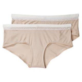 Gilligan & OMalley Womens 2 Pack Micro Lace Hipster   Mochaccino S