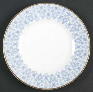 Royal Worcester Aragon Bread & Butter Plate, Fine China Dinnerware   Blue Scroll