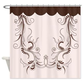  Brown Swirly Pattern Shower Curtain  Use code FREECART at Checkout