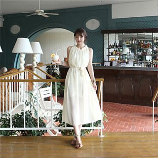 Fiona Womens Sweet Corset Strapless Long Dress(White)