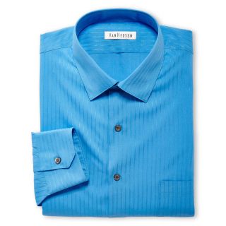 Van Heusen Satin Stripe Dress Shirt, Blue, Mens