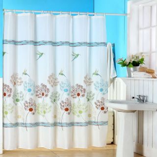 Lavish Home Springtime Hummingbird Grommet Style Shower Curtain Multicolor   67 