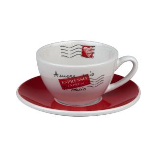 Konitz Coffee Bar Amore Mio 8 pc. Cafe Crème Cup and Saucer Set