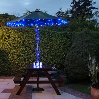 60 Blue Outdoor Led Solar Fairy Lights Christmas Decor Lamp Gifts