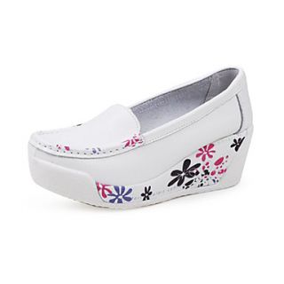 Leather Low Heel Loafers Slip ons With Flower Honeymoon Shoes (More Colors)