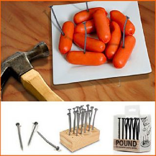 Creative Iron Nail Design Fruit Snack Picks Reusable Forks (18 Pack)