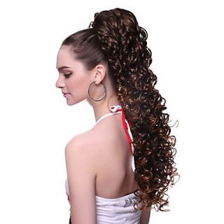 High Quality Synthetic Wavy Brown Moderm Ponytail