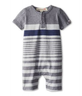 Appaman Kids Super Soft Striped Henley Romper Boys Jumpsuit & Rompers One Piece (Gray)