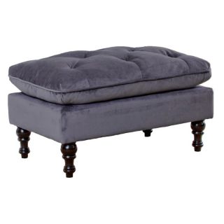 Best Selling Home Decor Furniture LLC Jeremy Tufted Ottoman   Grey Multicolor  