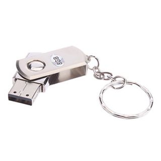 8GB Rotate Metal Material Mini USB Flash Drive