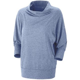Columbia Sportswear Knotty Trail Shirt   Cowl Neck  3/4 Sleeve (For Women)   BLUE IRIS HEATHER (M )