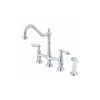Elements of Design ES1271AL New Orleans Two Handle Kitchen Faucet With Spray