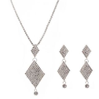 Brilliant Alloy With Rhinestone Jewelry Set Including Necklace,Earrings