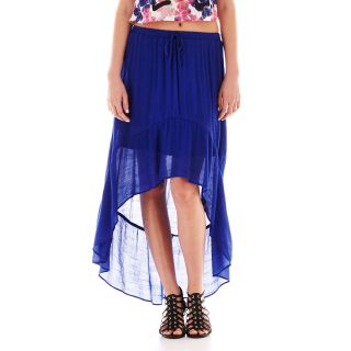 OLSENBOYE High Low Ruffle Hem Maxi Skirt, Sapphire (Blue)