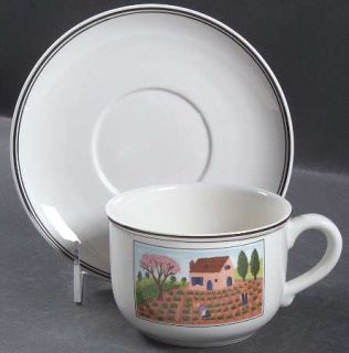 Villeroy & Boch Design Naif Oversized Cup & Saucer Set, Fine China Dinnerware  