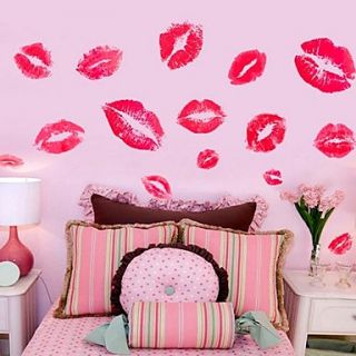 Sweet Style DIY Adhesive Removable Wall Decal Red Lips