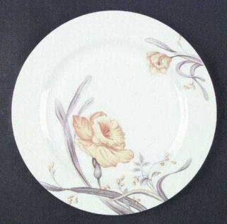 Wentworth Daphne Dinner Plate, Fine China Dinnerware   Yellow Flowers,Brown Leav