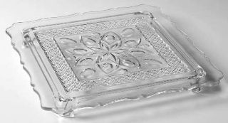 Imperial Glass Ohio Cape Cod Clear (#1602 + #160) Square Cake Plate   Clear, Ste