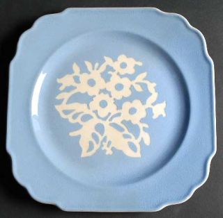 Harker Dainty Flower Blue (Virginia) Luncheon Plate, Fine China Dinnerware   Vir
