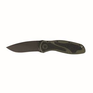 Kershaw Blur Olive Drab Black Blade Folding Knife (Olive DrabBlade materials: Sandvik 14C28N ,6061 T6 anodized aluminum, Trac Tec insertsHandle materials: 6061 T6 anodized aluminumBlade length: 3.375 inches Handle length: 4.5 inches Weight: 0.5Dimensions: